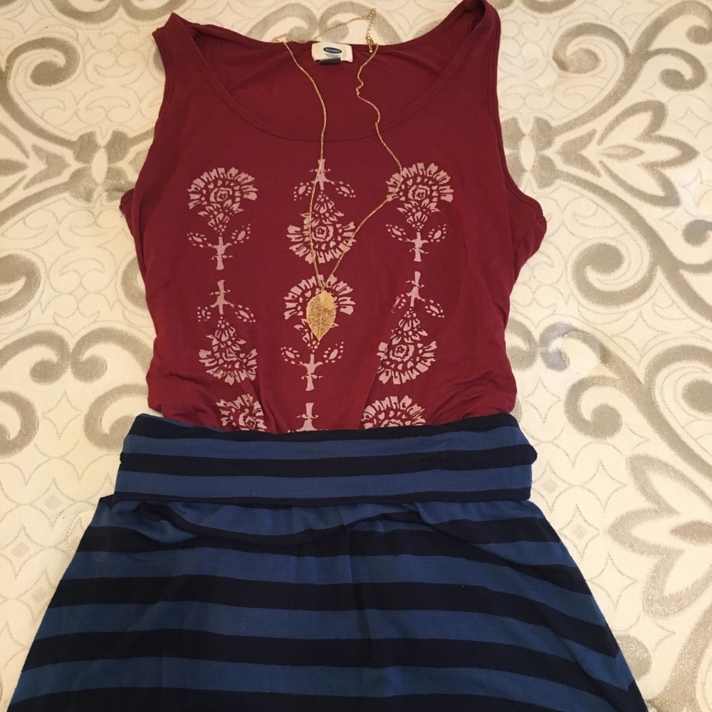 Striped Maxi skirt